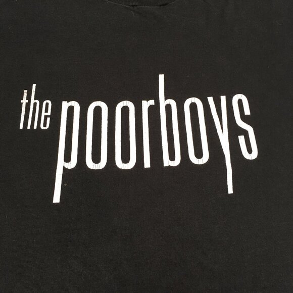 Vintage '92 Mens XL Poor Boys Pardon Me Tee in Black With Single Stitch Hems - Picture 3 of 12